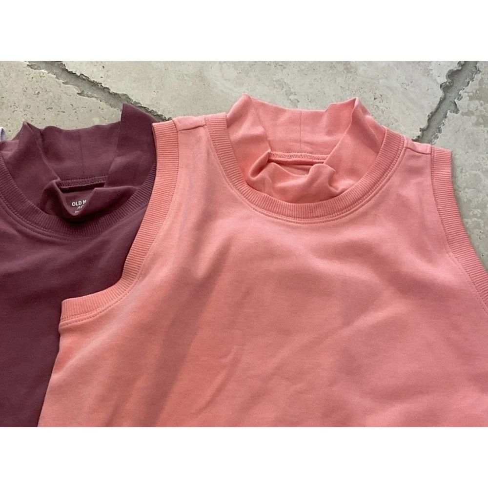 NWT Old Navy Active Sleeveless Mock-Neck Shirt LOT Of 3; Girl Size XL (14-16)